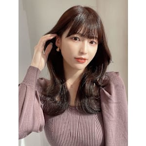 暗髪×髪質改善で憧れのツヤ髪に♪ワンカールセミロング