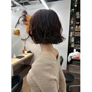 ボブパーマプードルパーマレディースパーマニュアンスパーマ奥東