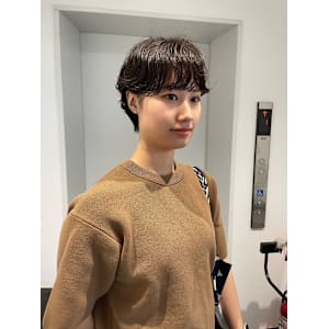 コンパクトマッシュショートボブニュアンスパーマパーマ横浜