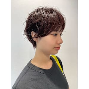コンパクトマッシュショートボブニュアンスパーマパーマ横浜