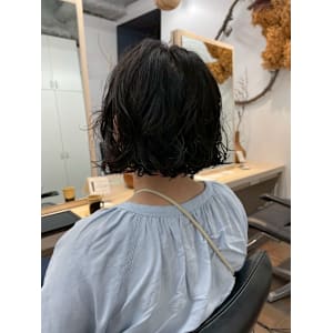 ショートボブニュアンスパーマパーマデジタルパーマ横浜