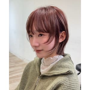 ウルフレイヤーショートボブニュアンスパーマパーマ横浜