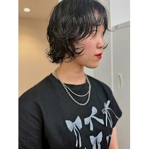 ボブパーマプードルパーマレディースパーマニュアンスパーマ奥東