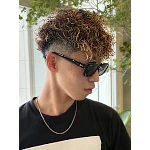 海外風スペインカール/ブラウンメッシュ/多賀城/利府/塩釜