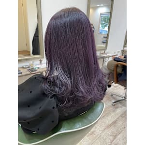 バイオレットカラー/ブリーチカラー/艶髪