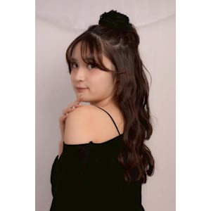 ガーリーハーフアップ