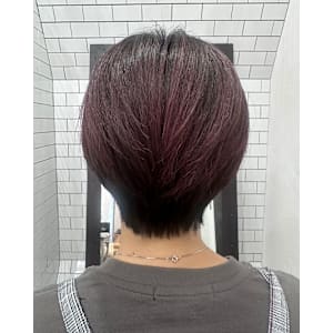 髪質改善ストレート 広島市中区｜後ろ姿が美しい丸みショート