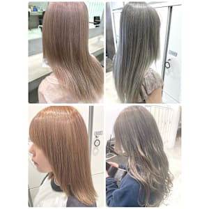 ミルクティーベージュ/ダブルカラー/ハイトーンカラー