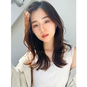 20代30代◎韓国風ふんわりレイヤーグレージュカラー