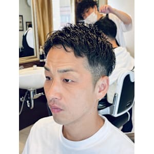 【40代 男性】ロンドンツーブロックパーマ（大宮/バーバー）