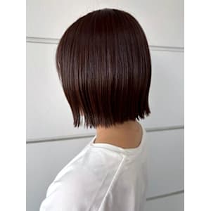 艶髪ボブ 外ハネボブ ナチュラルブラウン 髪質改善カラー