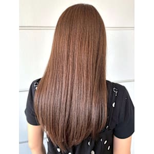 マロンベージュ ハイトーン 20代 髪質改善 ダブルカラー