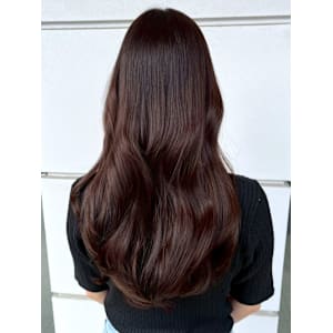 ナチュラルブラウン 暗髪カラー ロングヘア ダメージレス