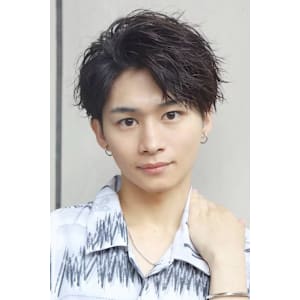 爽やかツーブロックかきあげショート