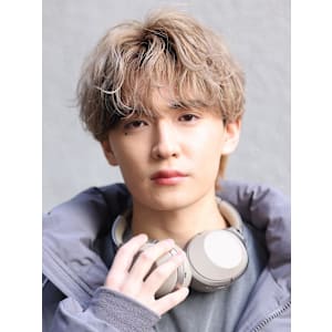 韓国スパイラルパーマニュアンスパーママッシュショート