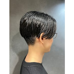 前下りセンターパートカット