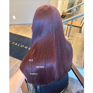 レッドカラー/ラベンダー/髪質改善
