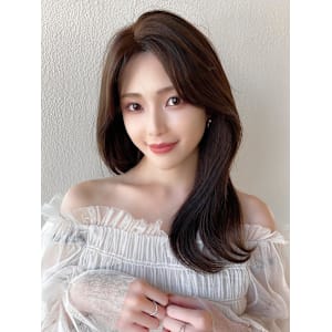 暗髪×髪質改善で憧れのツヤ髪に♪ワンカールセミロング