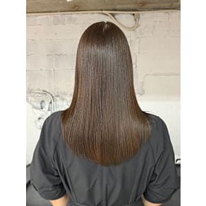 レイヤーカットオリーブブラウン髪質改善ストレート縮毛矯正艶髪