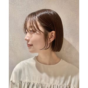 ボブ×ミニボブ×切りっぱなし×オリーブカラー×横浜×20代 - FACE。石川町【フェイスイシカワチョウ】掲載中