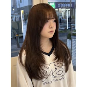 こっくりマロンブラウン×レイヤーカット