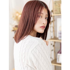 センターパート艶カラー切りっぱなしボブディ　バーガンディ - COVER HAIR bliss 【カバー ヘア ブリス】川口/ららテラス川口東口駅前店【カバー ヘア ブリス カワグチララテラスカワグチヒガシグチエキマエテン】掲載中