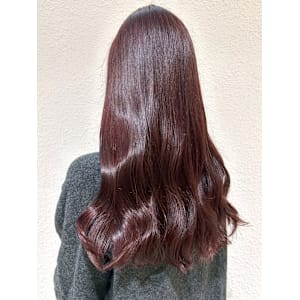 チェリーレッド ダブルカラー 暖色系カラー ロングヘア 艶髪 - Beautissimo 川越【ビューティシモ カワゴエ】掲載中