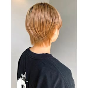 ハイトーンカラー マッシュショート ダメージレス 似合わせ