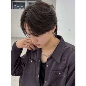 メンズセンターパート