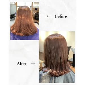 ≪お客様スタイル≫ ツヤツヤピンクベージュ