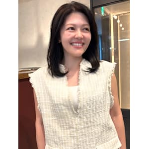 ダークブラウン 髪質改善 白髪ぼかし 艶髪 顔周りカット 