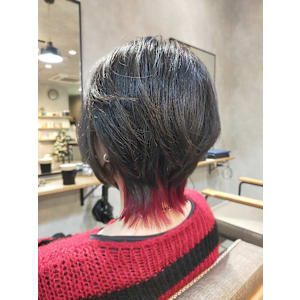 ショートウルフ×インナーレッド