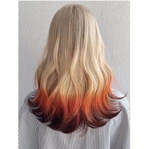 狐カラー/フォックスカラー/ルーツカラー/ペールオレンジ