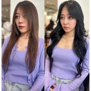 ワンホン×艶めく羽エクステ120本ロング