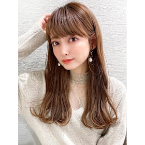 小顔に見える前髪！くびれレイヤー × オリーブグレージュ