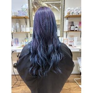 バレイヤージュ風デザインカラー