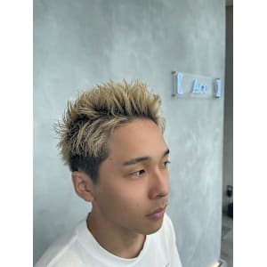 スパイキーショート/ベージュ/ブリーチ２回