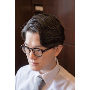 毛流れパーマ　なんば/理容室/パーマ