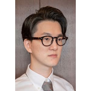 毛流れパーマ　なんば/理容室/パーマ