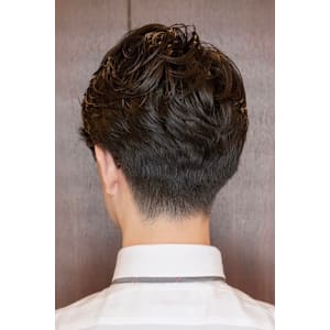 毛流れパーマ　なんば/理容室/パーマ