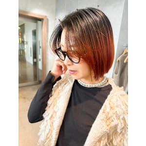 エンドカラー/ヘイリーボブ/オレンジ