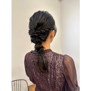 池袋 ヘアセット ヘアアレンジ お呼ばれヘア 編み下ろし♪