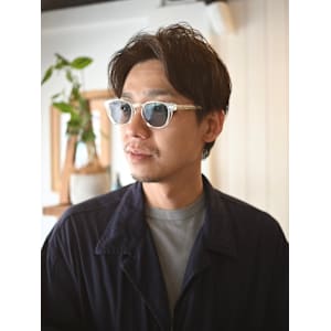 【メンズパーマ】大人の爽やかセンターパート