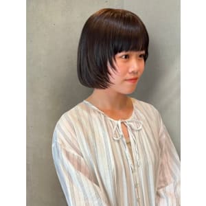 レイヤーボブ×グレージュ