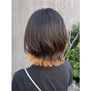 毛先カラーすそカラー　エンドカラー　オレンジ - MANOHARU【マノハル】掲載中