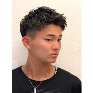 ツーブロックショート