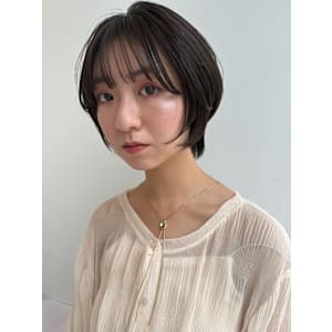 ショートボブ/ミニボブ/耳掛けショート/シースルーバング
