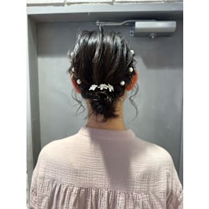 パールアクセが映える上品まとめ髪【三軒茶屋】