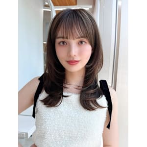 暗髪×髪質改善で憧れのツヤ髪に♪ワンカールセミロング