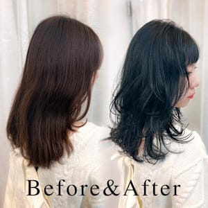 『Before&After』フェイスレイヤー&オン眉
